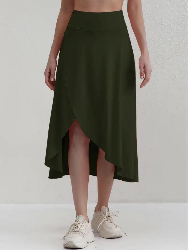 Calla – Sporty Asymmetric Slit Skirt