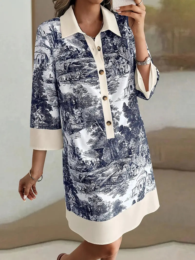 Yasmin – Stylish Collared Shirt Dress