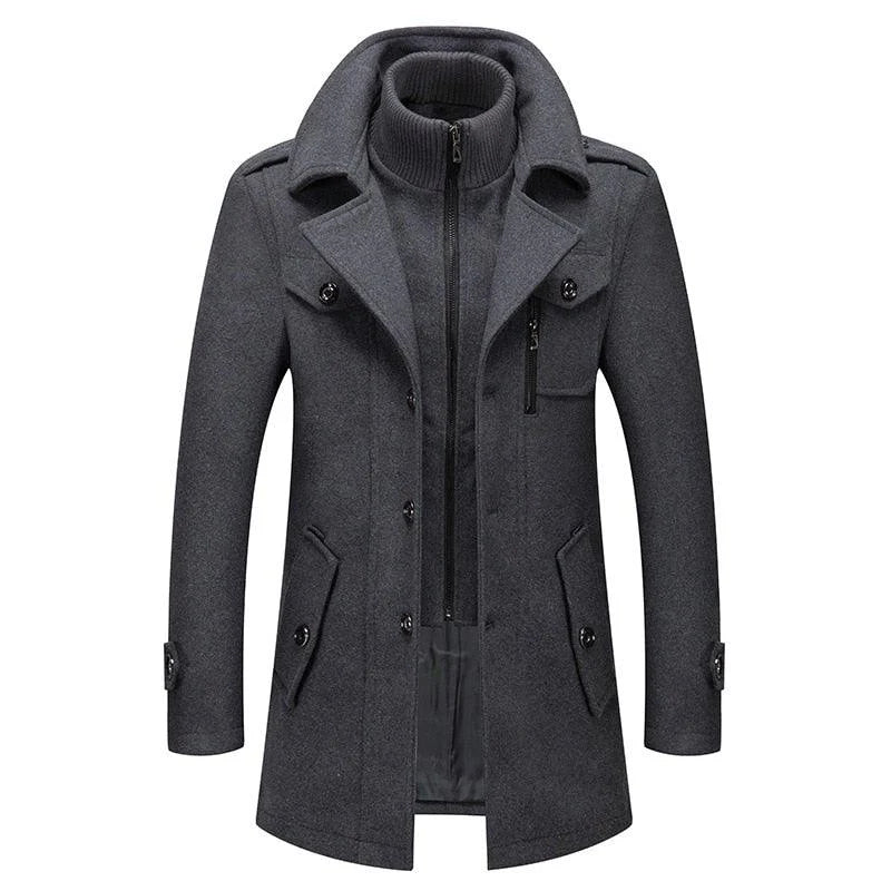 Fashionable double collar jacket for men