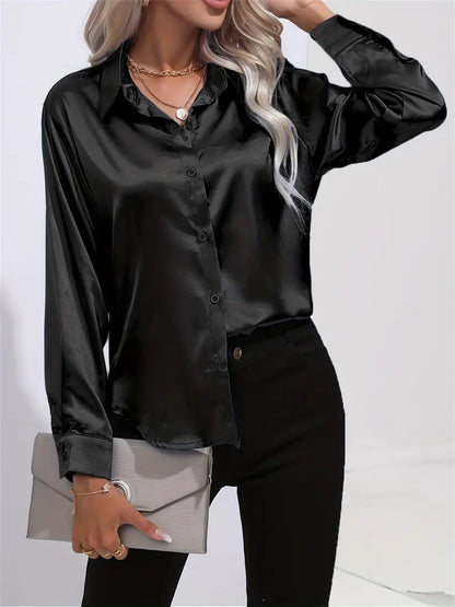 Acacia – Luxury Satin Blouse