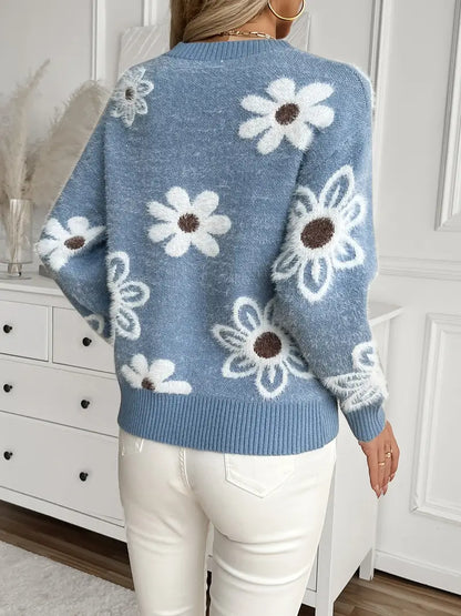 Betsy – Floral Knitted Sweater