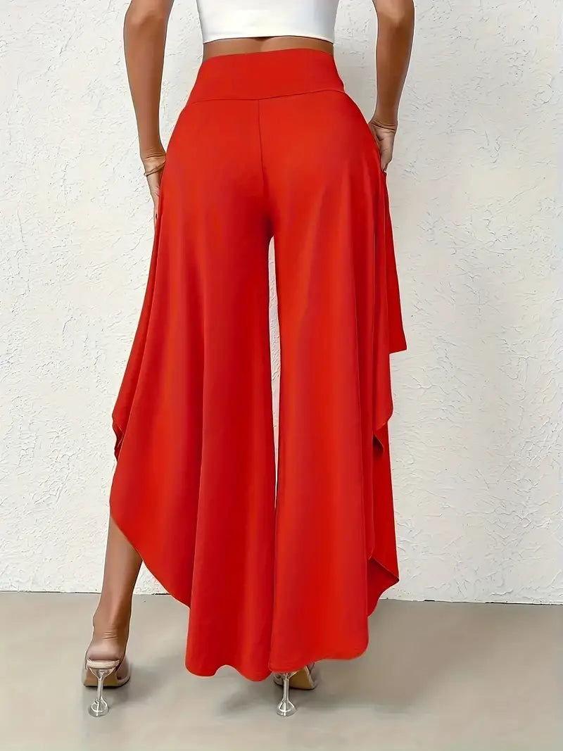 Samira – Elegant Asymmetric Hem Trousers