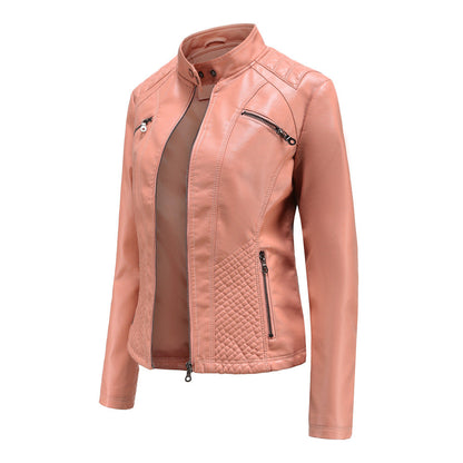 Marie - Comfortable ladies leather transition jacket