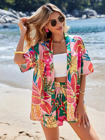 Erna – Tropical Print Two-piece Set