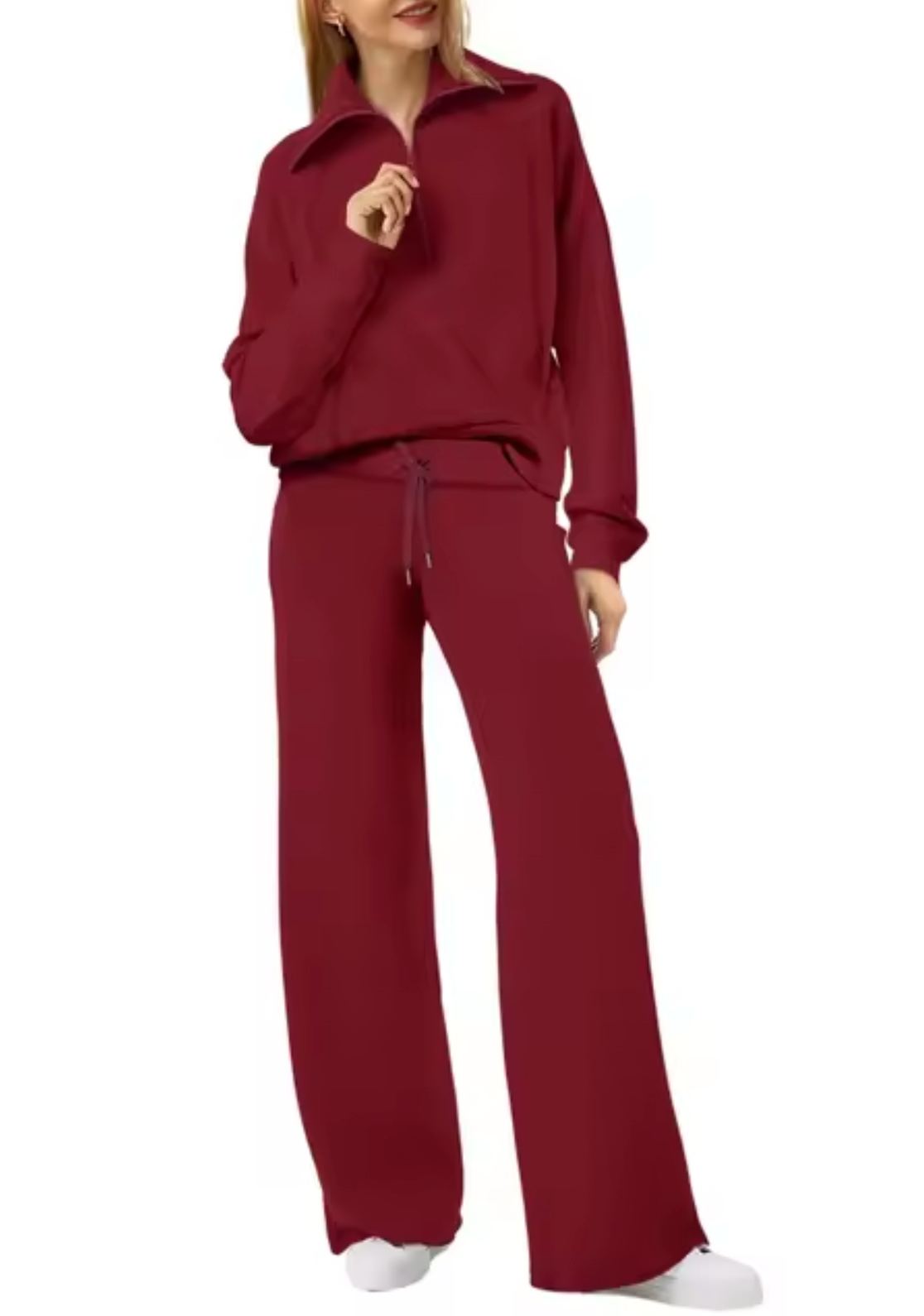 Rona – Collared Sweatshirt and Pants Set