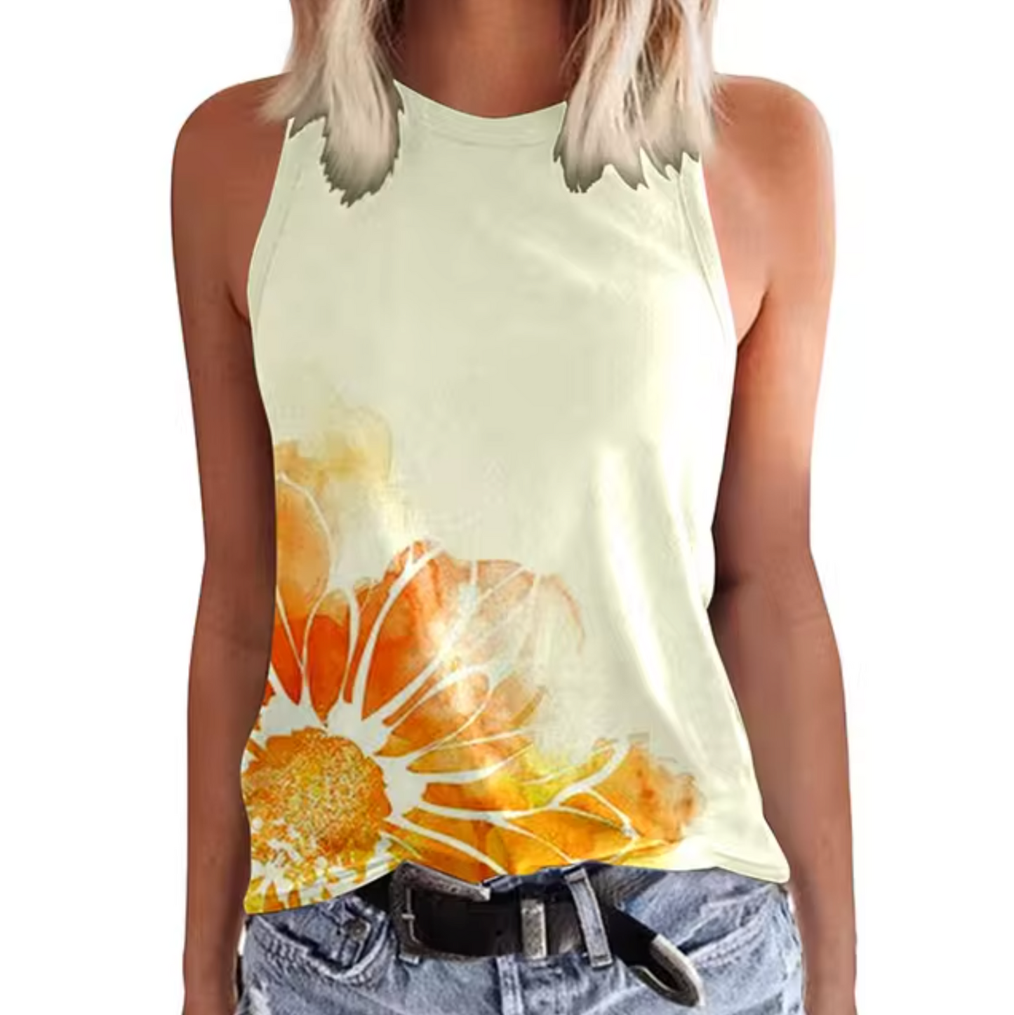 Brigitte – Sleeveless Floral Tank Tops