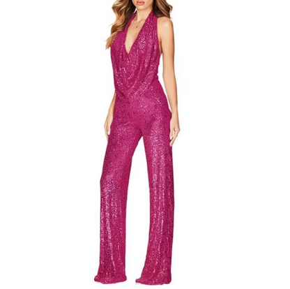 Vicki – Halterneck Sequins Jumpsuit