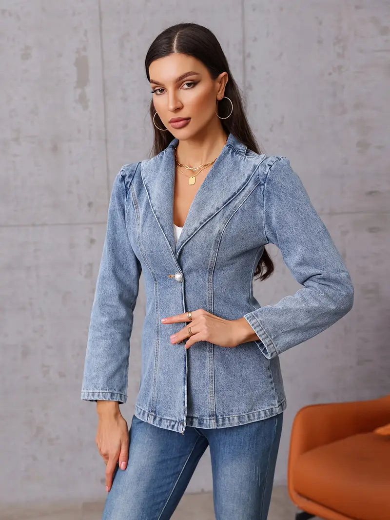 Kamala – Cotton Denim Blazer