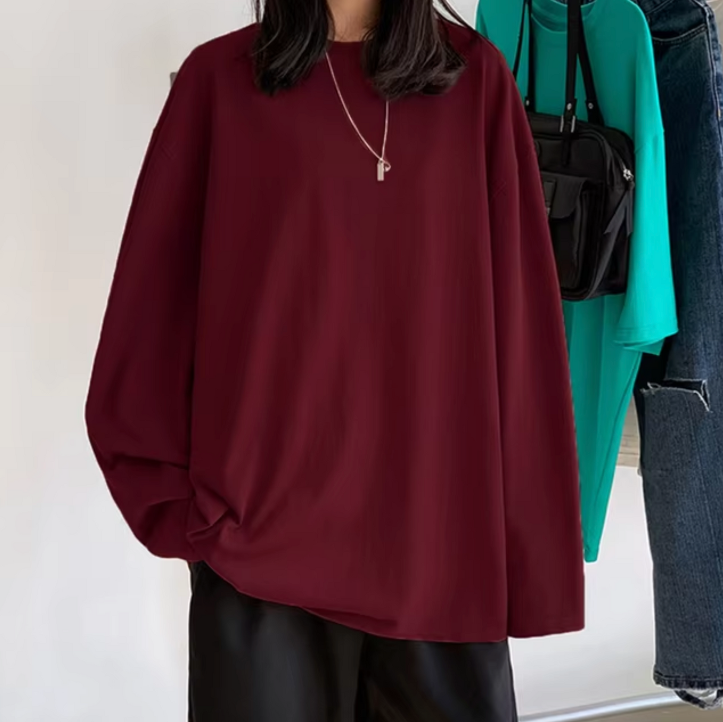 Alodia – Oversized Long Sleeve Shirt