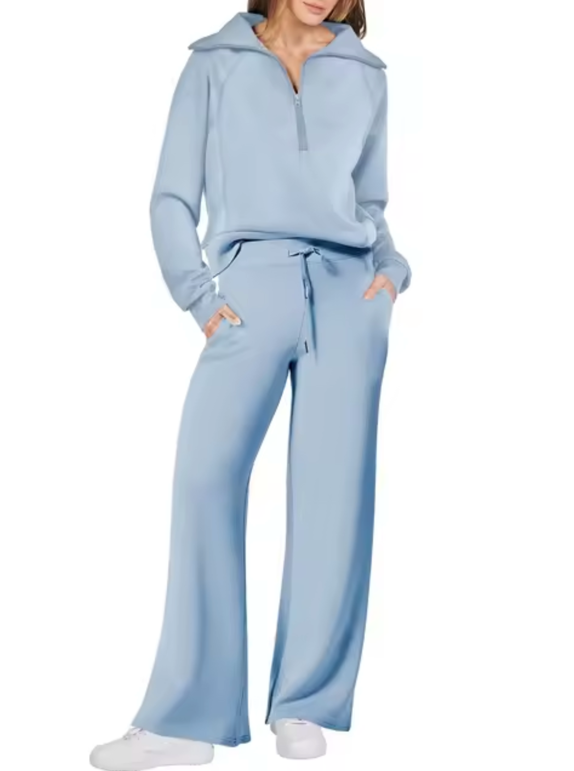 Rona – Collared Sweatshirt and Pants Set