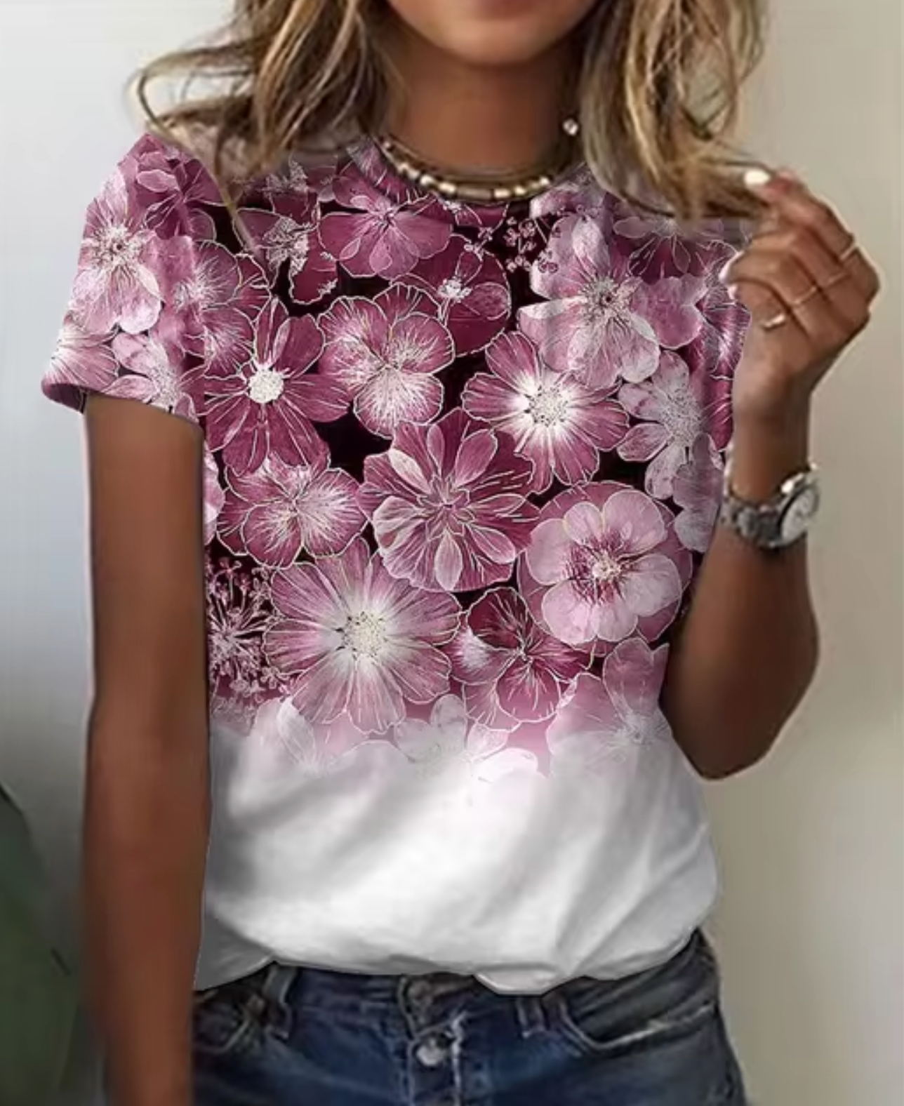 Asea – Shirts with 3D Flower Print