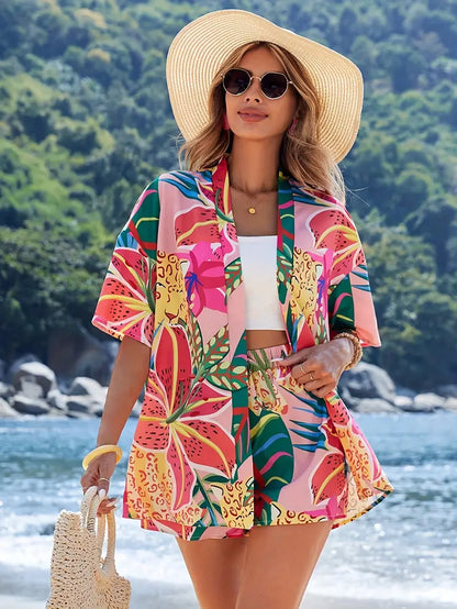 Erna – Tropical Print Two-piece Set