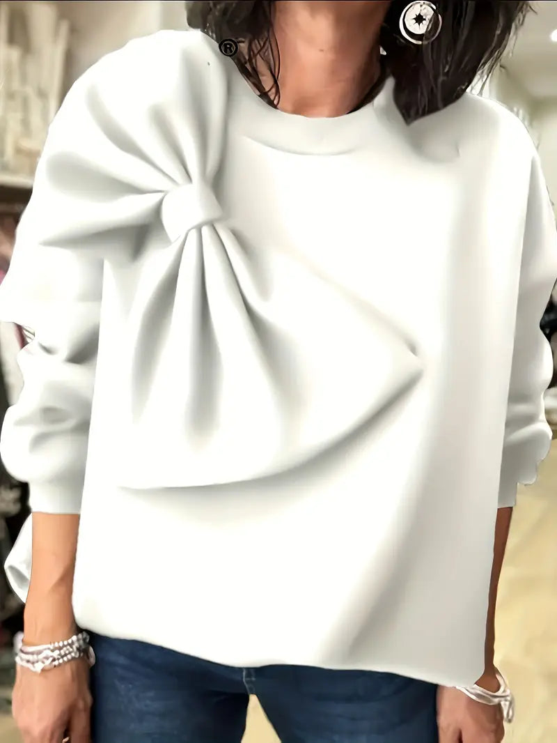 Ludvig – Oversized Bow Cotton Sweater