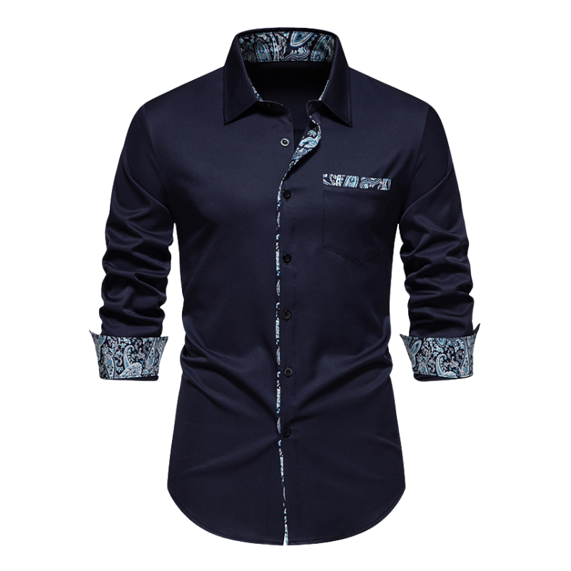 Stretch Long Sleeve Shirt for Men - Ice