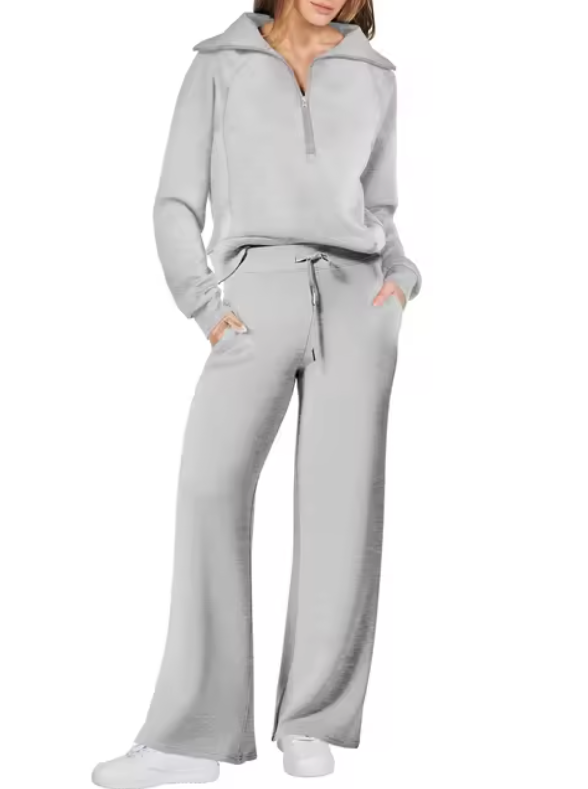 Rona – Collared Sweatshirt and Pants Set