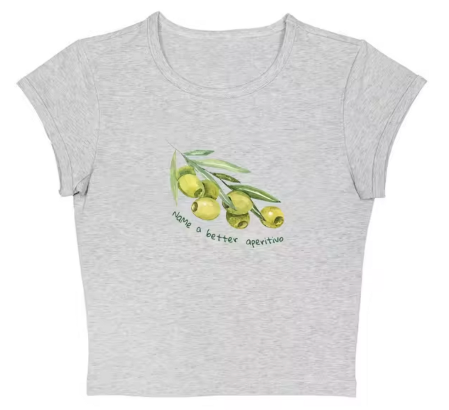 Carissa - Olive Print Crop Top Shirts