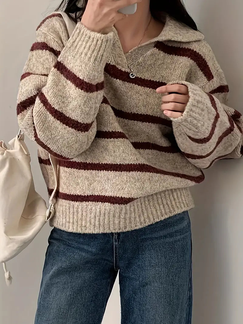 Gillian - Knitted V-neck Sweater