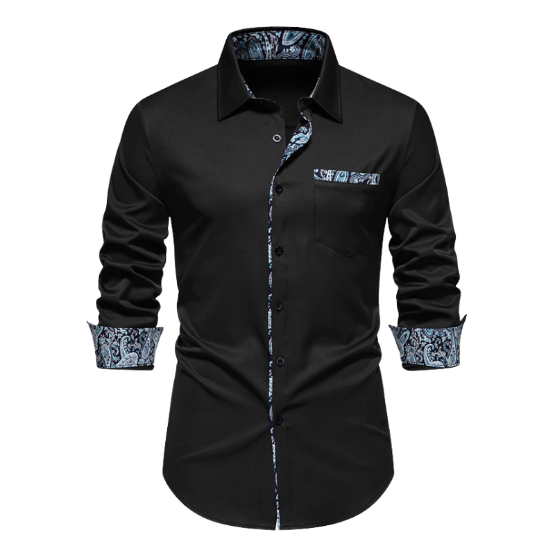 Stretch Long Sleeve Shirt for Men - Ice