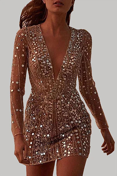 Saphora – Elegant Sequin-Embellished Mini Dress