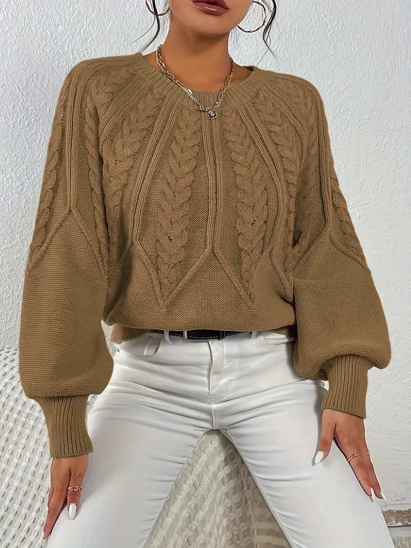 Yashodha – Stylish Puff Sleeves Knitted Sweater