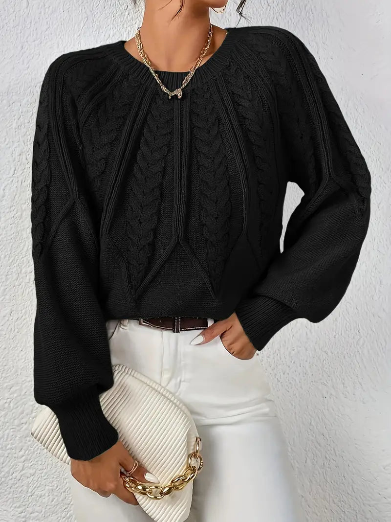 Yashodha – Stylish Puff Sleeves Knitted Sweater