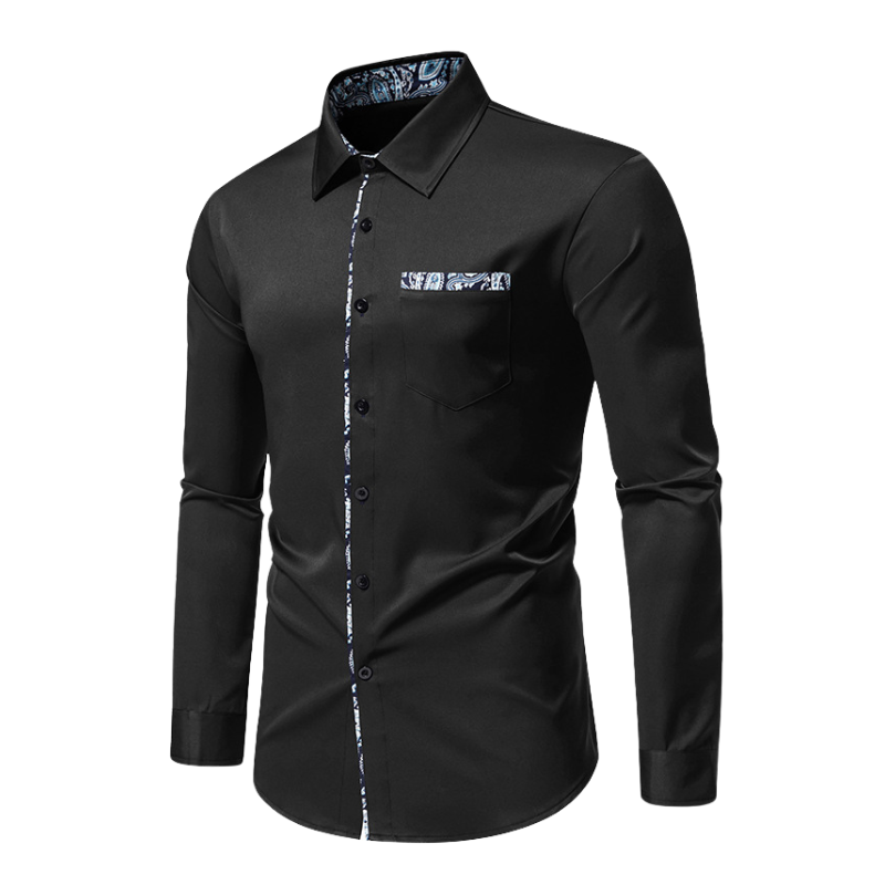 Stretch Long Sleeve Shirt for Men - Ice