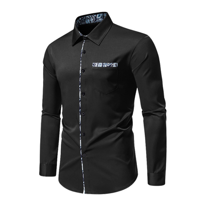 Stretch Long Sleeve Shirt for Men - Ice