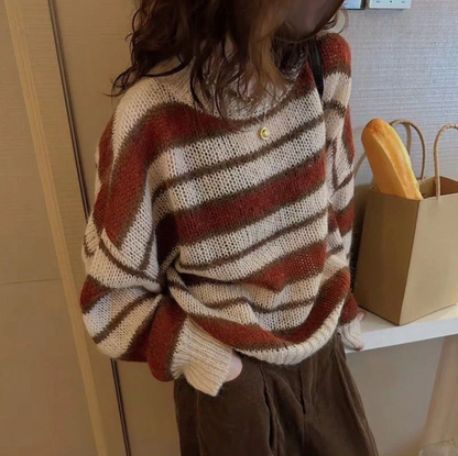 Hanako - Cozy Knitted Striped Sweater