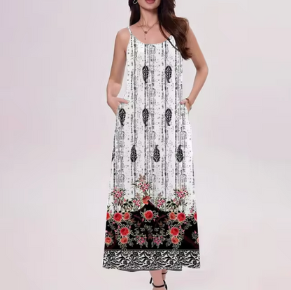 Rowena – Elegant Printed Maxi Dress