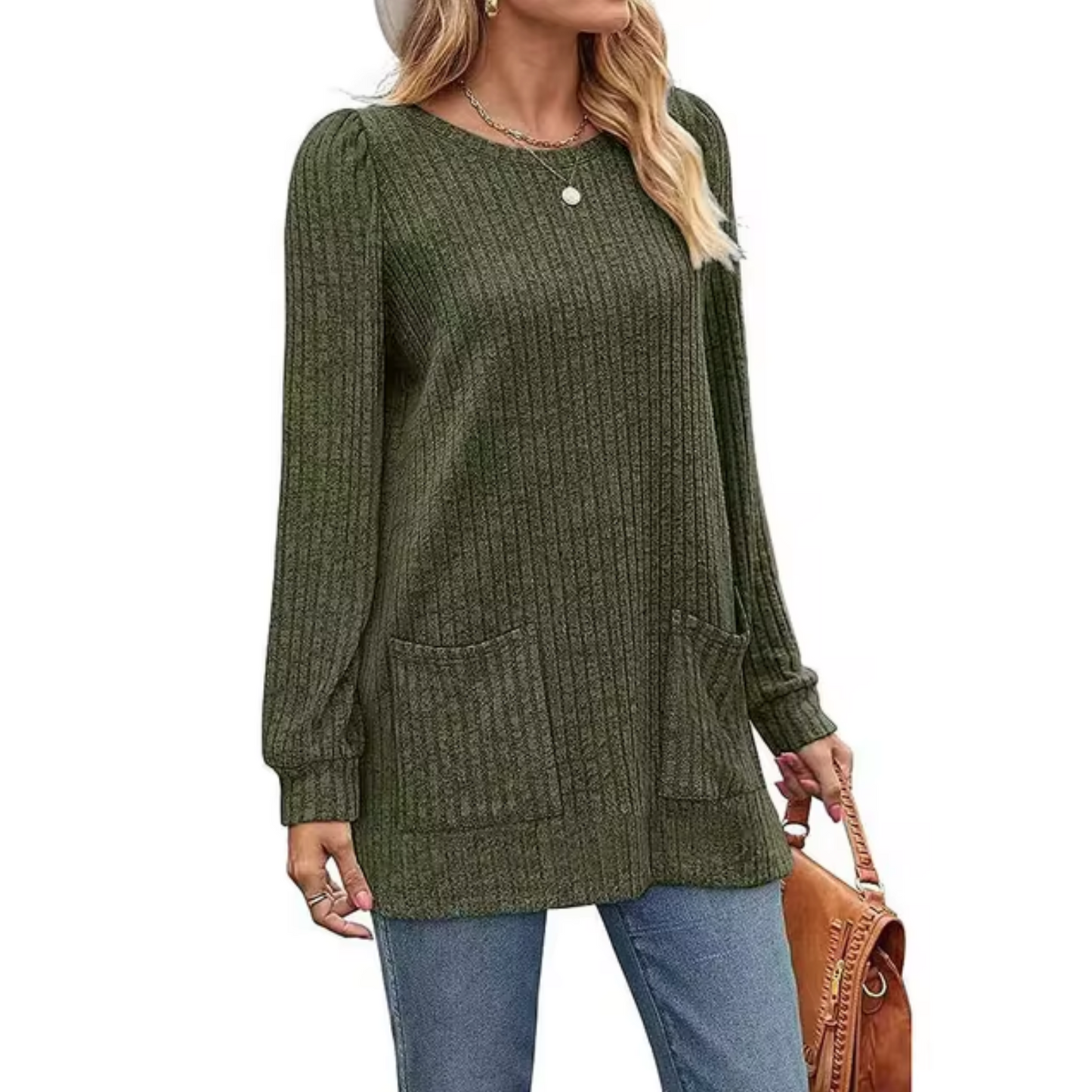 Bianca – Knitted Mid-length Sweater Dress