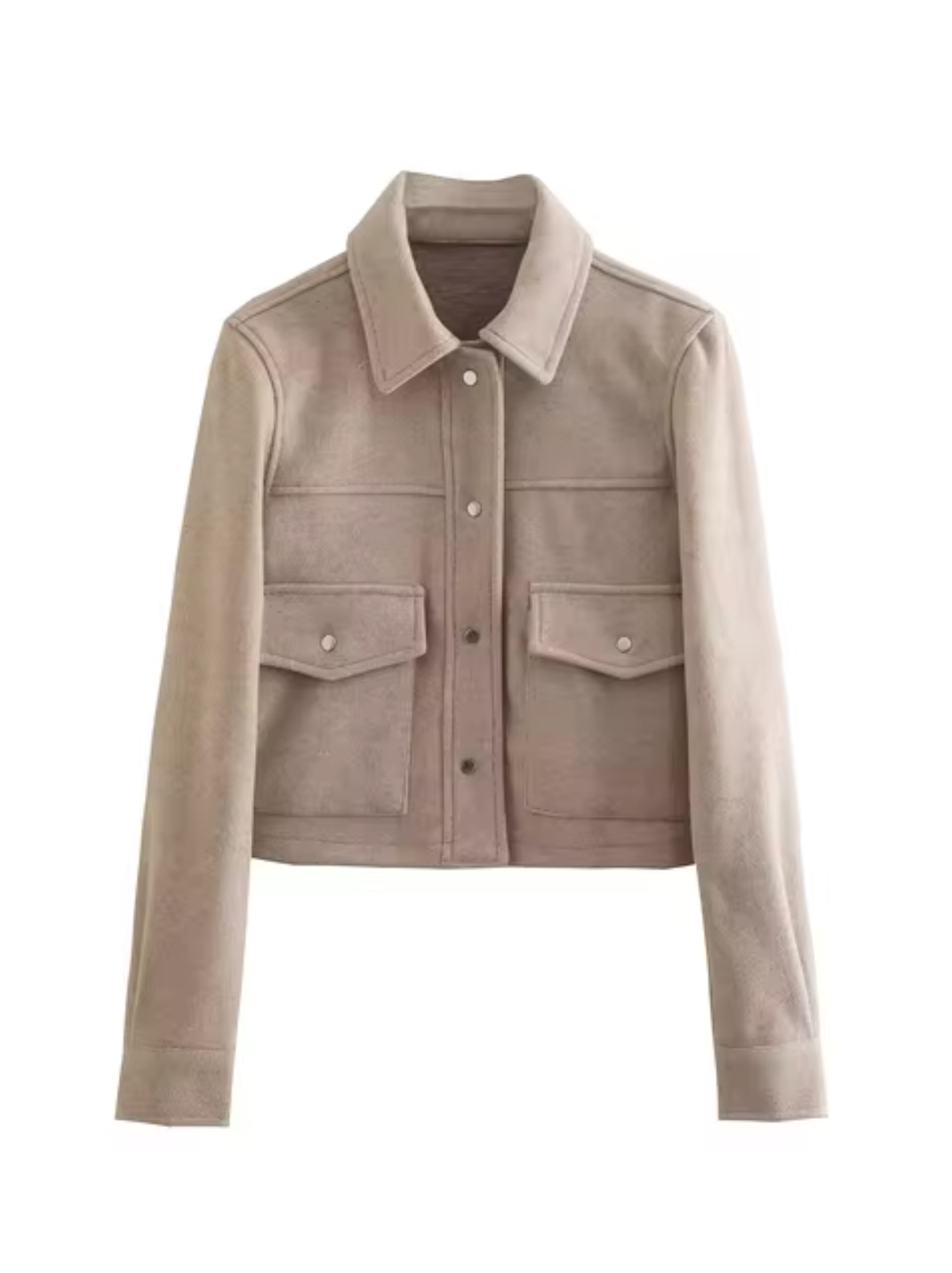 Vanessa – Coat with Button Placket and Front Pockets