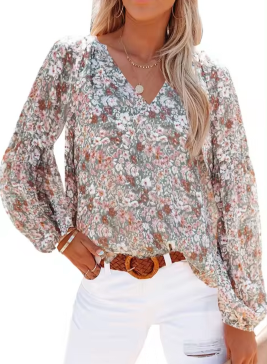 Winona – Floral Chiffon Blouse