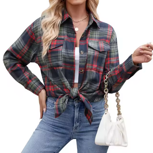 Harper – Plaid Long-sleeved Shirt