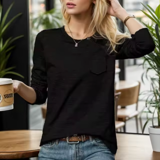 Jacinta – Long-sleeved Cotton T-shirt