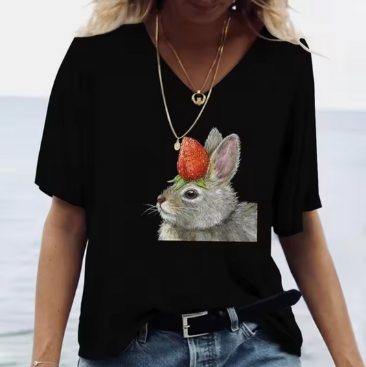 Jasmine – Colorful T-shirts with Rabbit Print