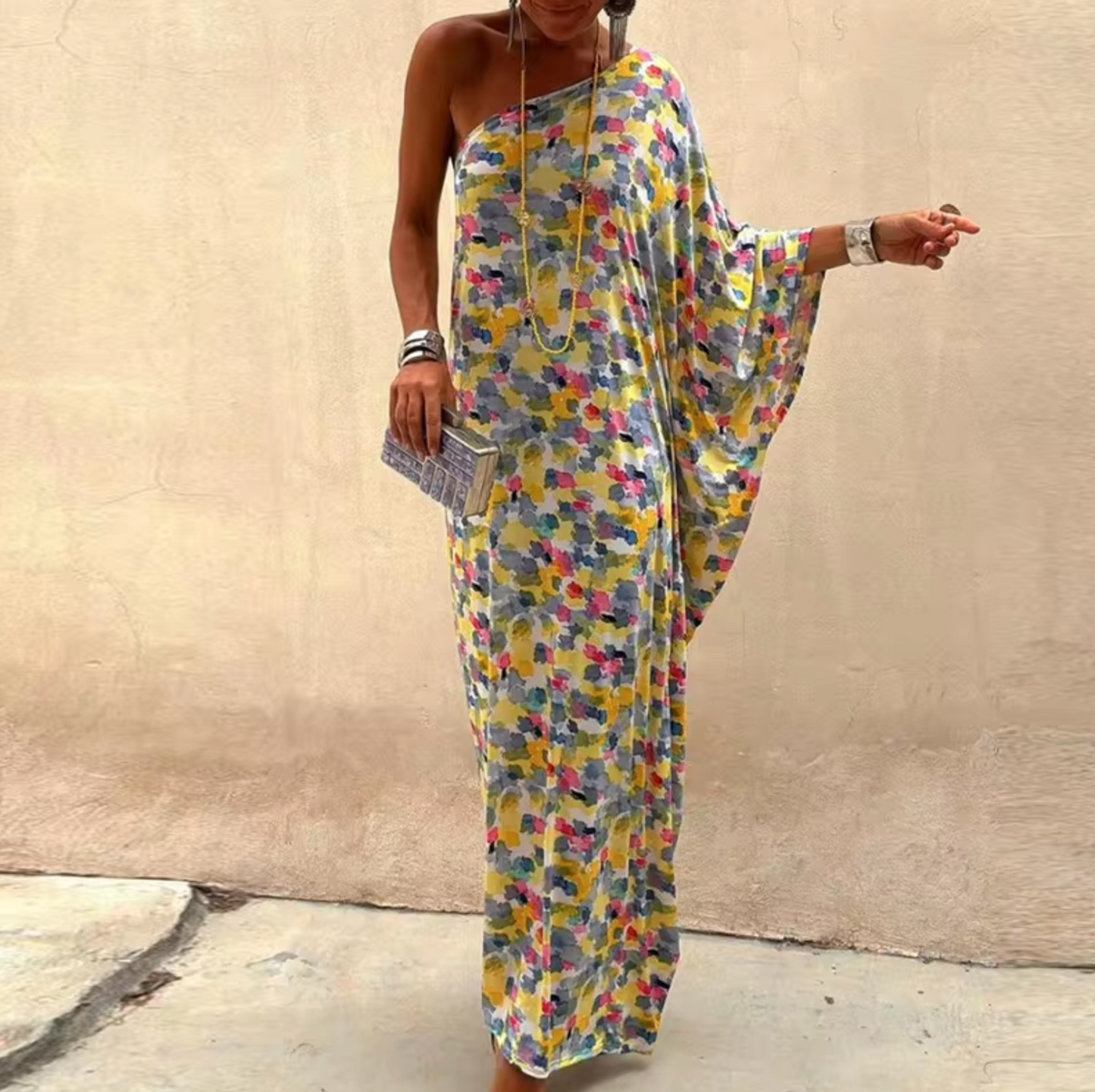 Ellory - One Shoulder Floral Maxi Dress