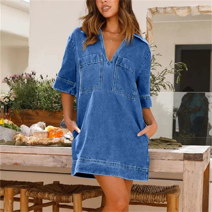 Camry – Denim Shirt Dress