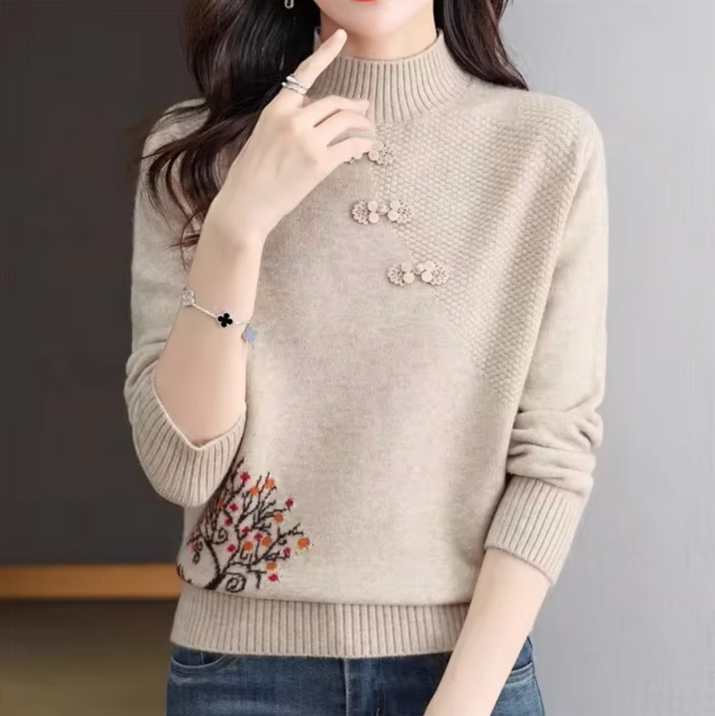 Athena – Knitted High Neck Sweater