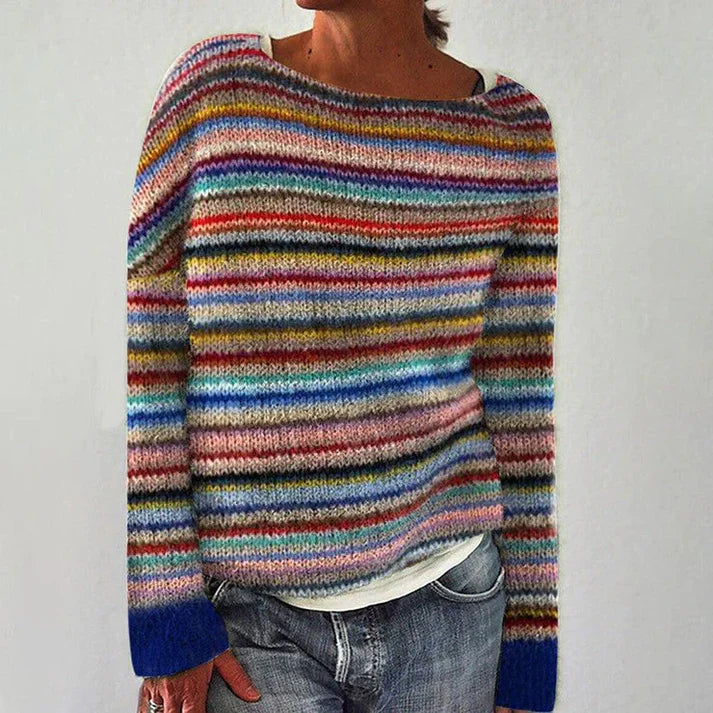 Margot - Elegant striped long-sleeved sweater