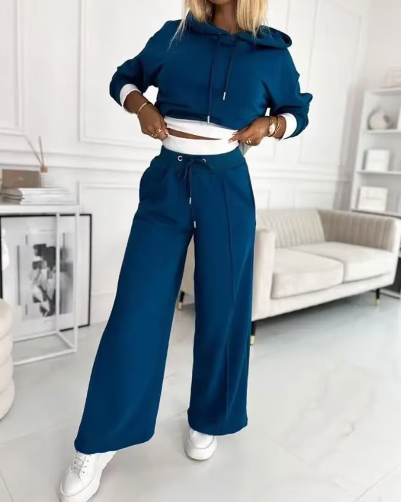 Kate – Hoodie and Wide Leg Pants Two Piece Set