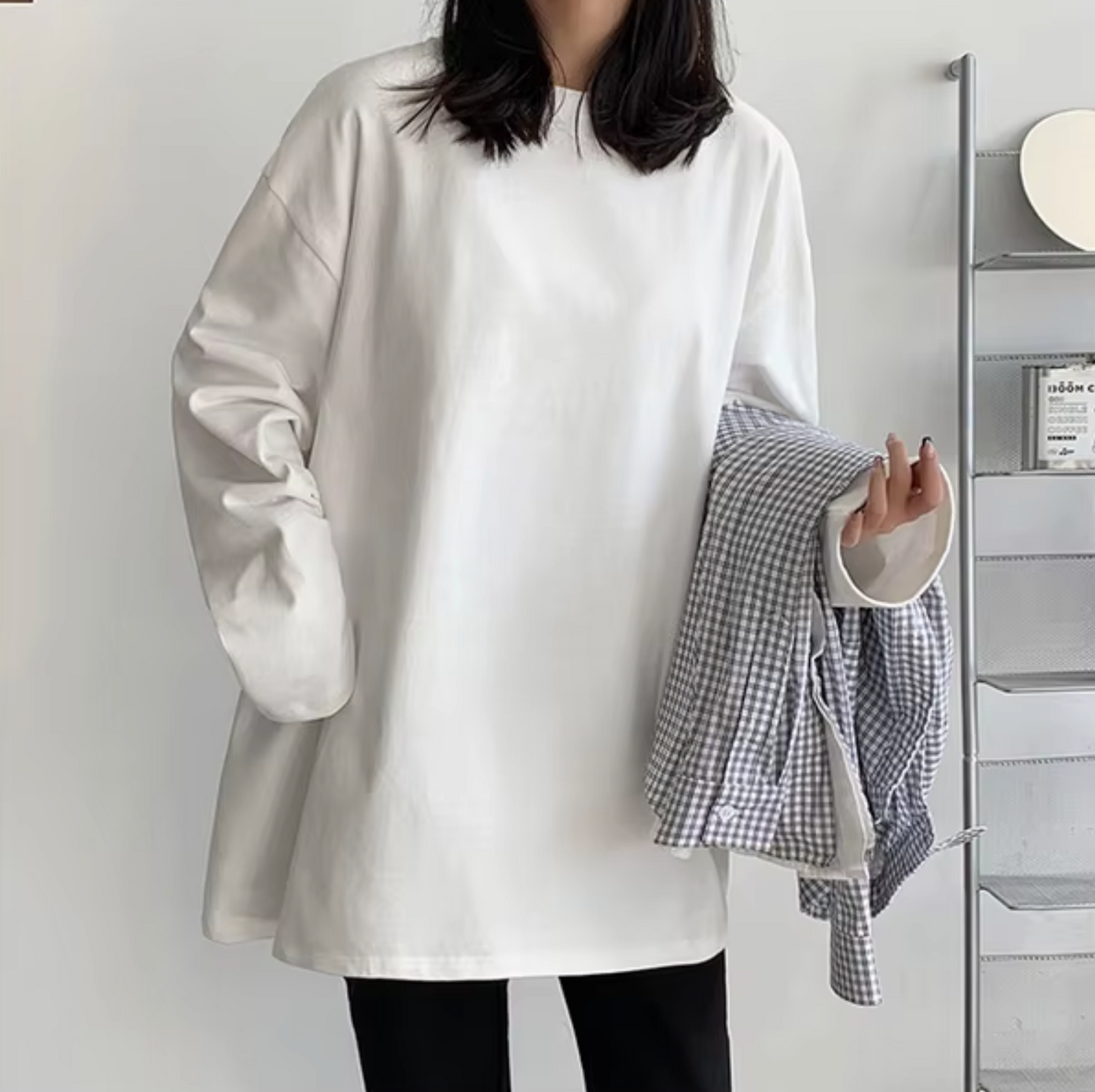 Alodia – Oversized Long Sleeve Shirt