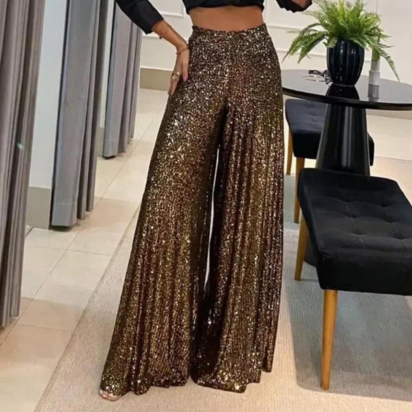 Teagan – High Waist Sequin Pants