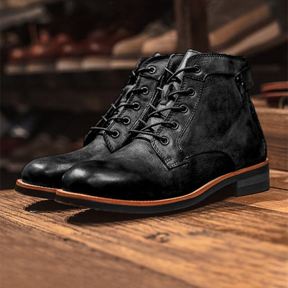 Clyde - Orthopedic leather boots for men