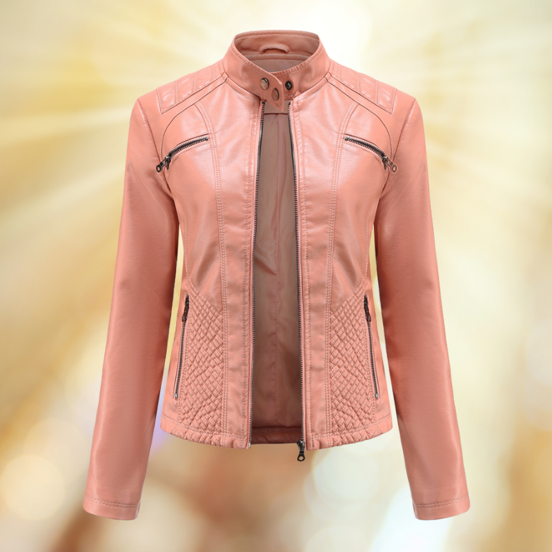 Marie - Comfortable ladies leather transition jacket