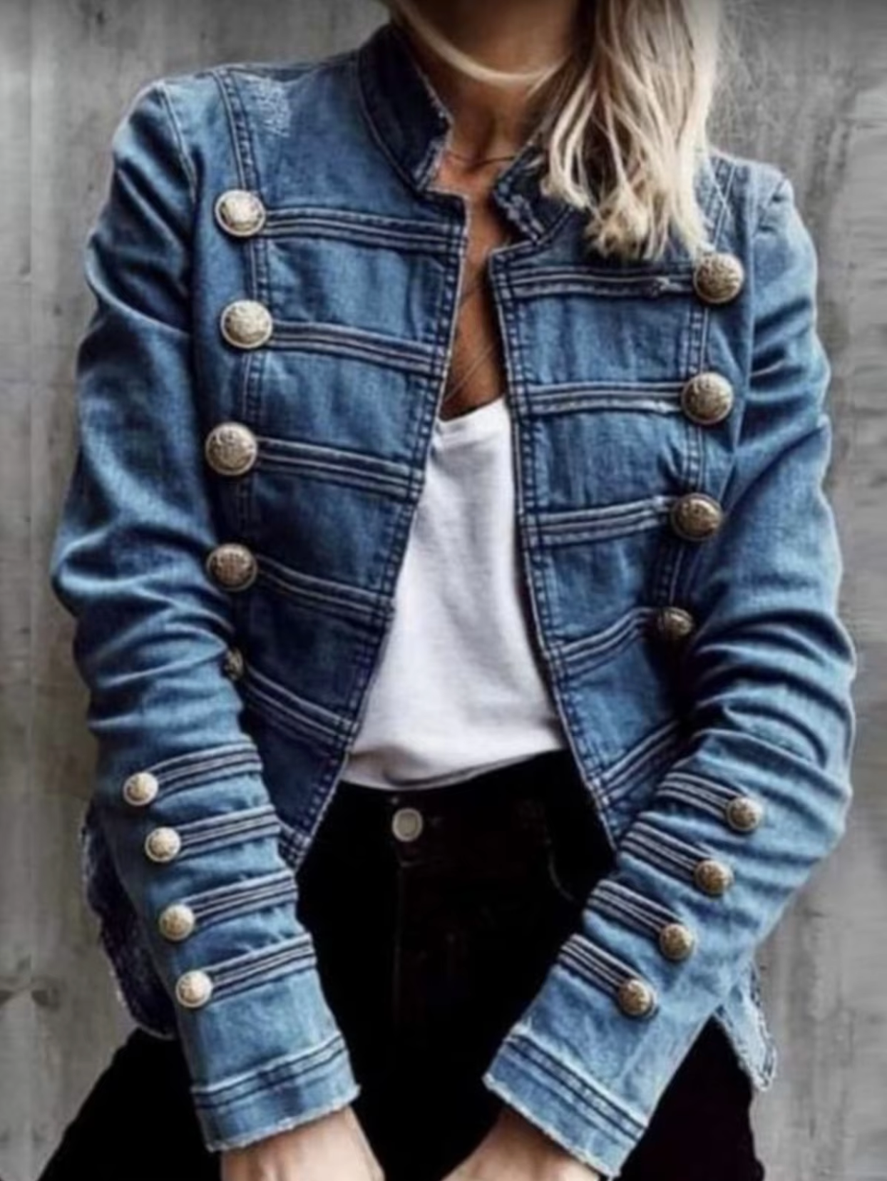 Kia - Vintage Cotton Denim Coat