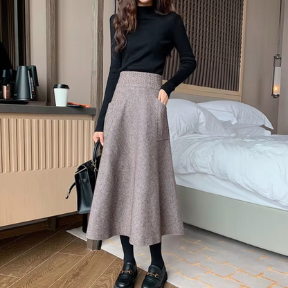 Winona – Double Pocket Wool Skirt