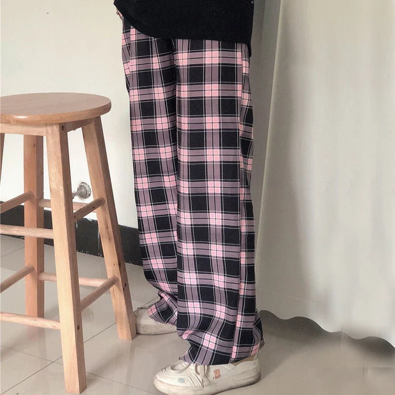 Lilibeth - Plaid Wide Leg Pants