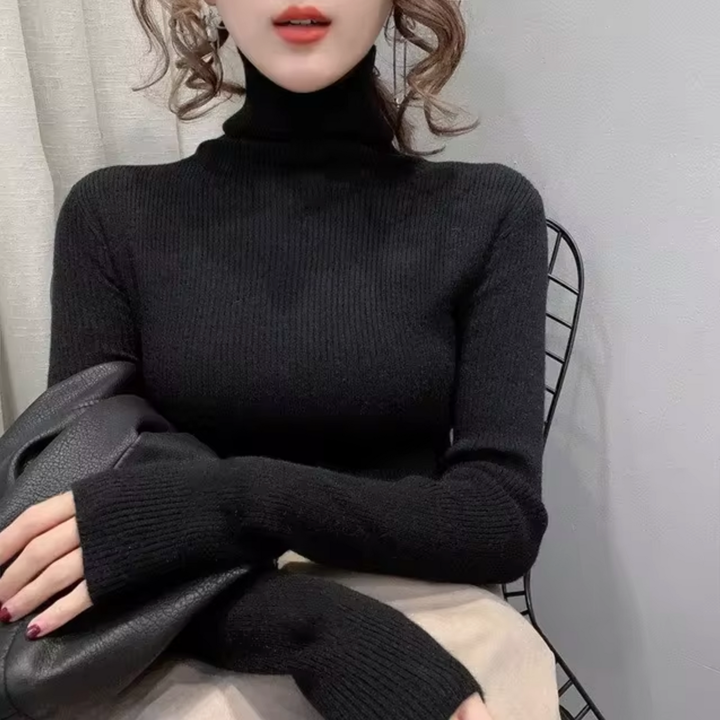 Desta – Cotton Turtleneck Sweater