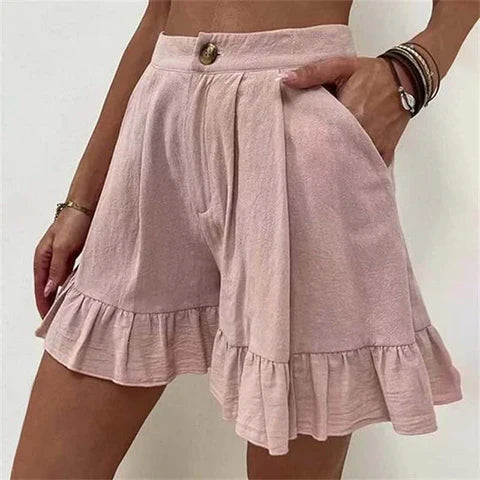 Almira - High Waist Ruffle Shorts