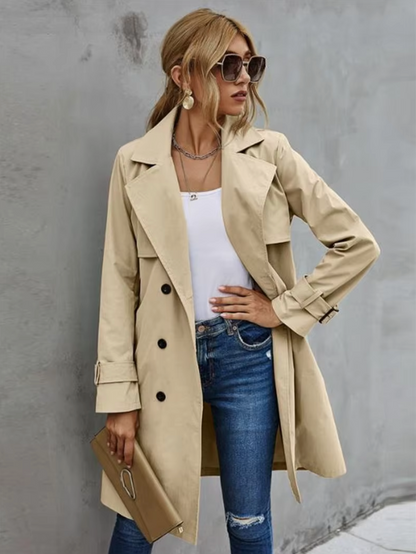 Mathilda – Long Sleeve Casual Trench Coat